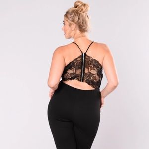 Open Back Lace Detail Sexy Jumpsuit - Gently Worn